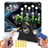 Foam Ball Target Practice Blaster Toy Set - Dual Power Supply ABS Gun, Darts, Targets, Batteries, Complete Dart-Ready Setup, Christmas Decor Checkmark Feature - Cool Gifts for Kids, Teenagers