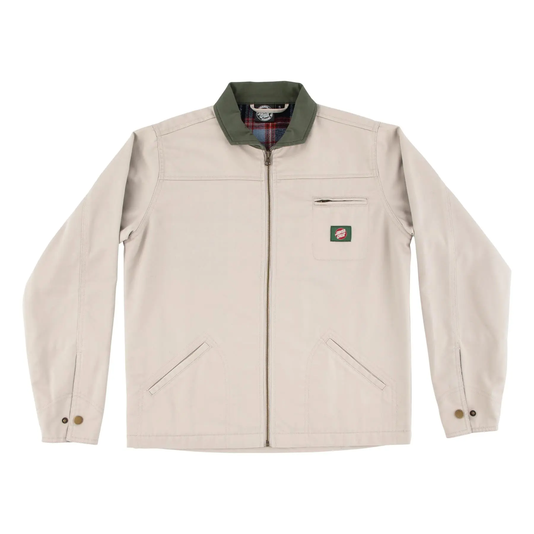 Women's Twill Chore Coat, a Maverick Style Relaxed Fit Top with a Flannel Lined Yoke, Zipper Pockets & Snap Cuffs, Tops, Apparel