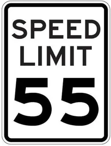 New Metal Sign Aluminum Sign R2 1 55 MPH Speed Limit H.I.P. Signs For Outdoor & Indoor 12" X 8"