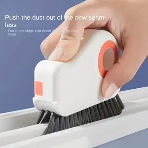 2-In-1 Window Track Cleaning Brush, Detachable Door And Window Sill Brush, Glass Corner Cleaner, Plastic Uncharged Window Sill Gap Cleaner