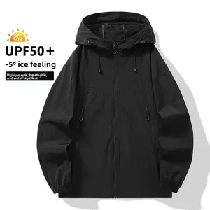 Men's Clothing Couple Outdoor Sunscreen Clothing Ice Silk Fishing Sunscreen Hoodie