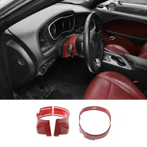 For 2011+ Dodge Challenger/Charger/Durango/300C Electric Adjustable Steering Wheel Base Lower Trim Car Interior Kit Dashboard Auto Replacement Stickers