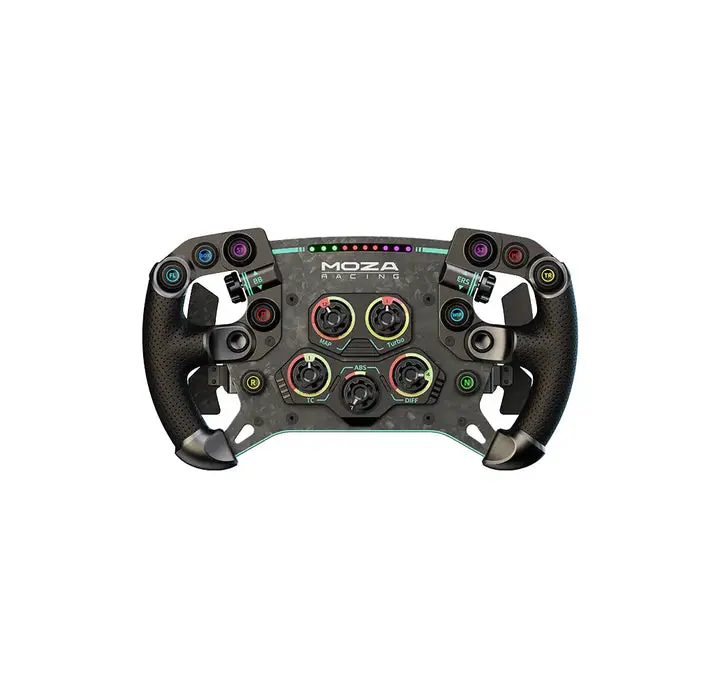 MOZA RACING RS056 GS V2P Magnetic Carbon Fibre Microfiber Leather Steering Wheel, Retail Package for Gaming Console Accessories, V2p Version