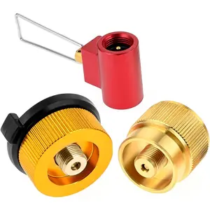3 PCS Camping Stove Gas Tank Adapter EN417 Set, Burners Gas Refill Adapters, Valve Fuel Canister Shifter