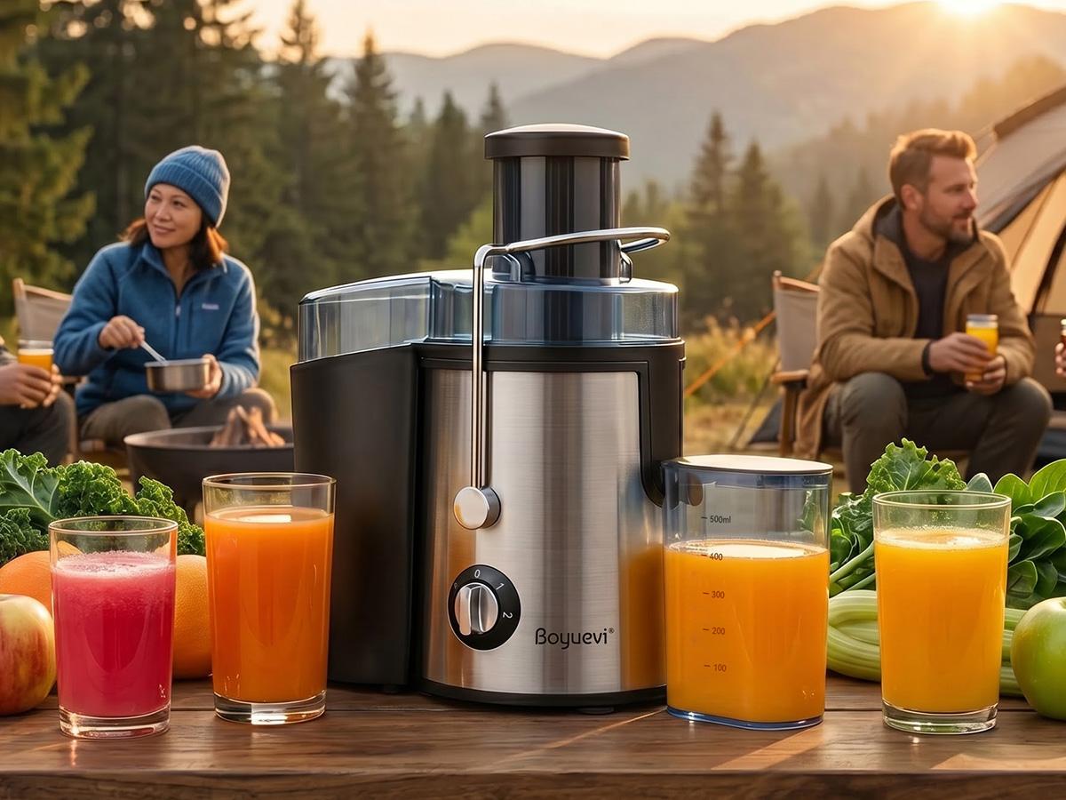 BOYUEVI-800W Home Use Multi-function Electric Juicer with 3" Feed Chute for Whole Fruits and Veg, Centrifugal Juicer with 30 oz. Juice Jug,BPA-Free, Easy to Clean