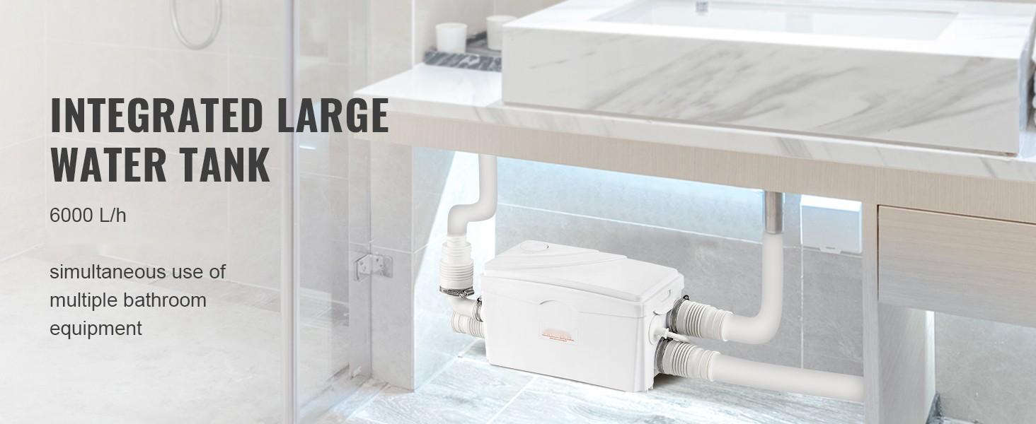 Macerator Pump 350W Submersible Waste Water Macerator Sump Pump With 3 Water Inlets For Basement Kitchen Sink Shower Bathtub Laundry And Utility Rooms Upflush System For Quick Drainage