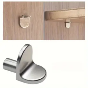20pcs L-Shaped Shelf Support Pins, for Glass Shelves, Furniture, Closet, Bookcase, Shelf Support Studs Pegs Pins Plugs L-Shaped Cabinet Bracket Silvery