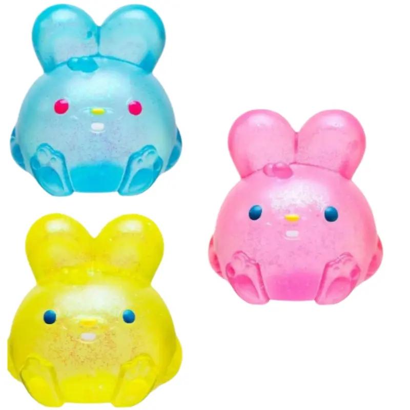 Soft Gel Filled Sensory Squeeze Toy, Stretchy Elastic Squishy Stress Relief Ball, Calming Anxiety Reducing Hand Fidget, Cute Relaxing Jelly Texture, Fun Portable Handheld Squeeze Toy Gift for All Ages