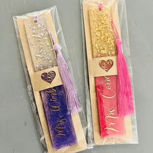Cute Personalized Bookmark with Matching Tassel - Colorful Acrylic & Resin Design, 1.5" x 5.5" for Book Lovers