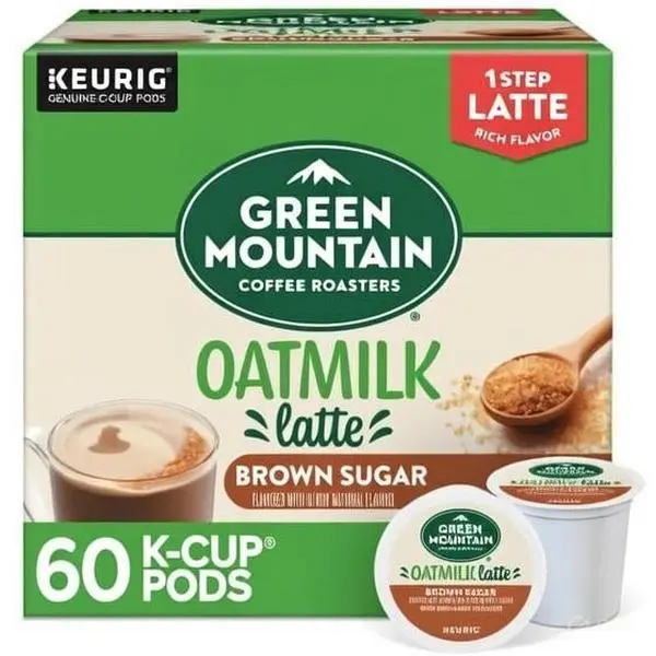 Green Mountain Coffee Roasters Brown Sugar Oatmilk Latte Medium Roast 60ct K-Cups Coffee Pods Green Mountain Coffee Roasters Brown Sugar Oatmilk Latte Medium Roast 60ct K-Cups Coffee Pods