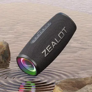 ZEALOT S56 Portable Wireless Speaker, USB Rechargeable Wireless Bluetooth-compatible Speaker with 3600mAh Battery, Enhanced Bass Speaker for Phone, Tablet, TV, Audio