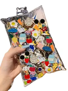 A set of 5 mixed enamel brooches, cartoon botanical enamel pins for a unique fashion accessory, and a fun pin collar badge for easy matching and gifting options, Flower Brooch Pin