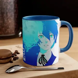 P3 Reload Protagonist Mug | Persona video game Anime Coffee Cup | JRPG Video Game Gamer Gift | S.E.E.S. Fan Merch Ceramic Drinkware