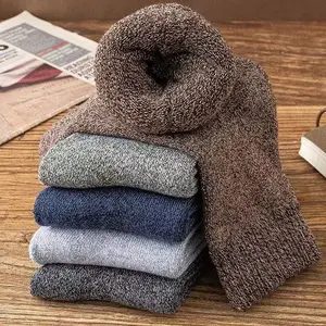 5/10 Pairs Cotton Socks for Men, Thick Winter Hiking Socks, Warm Breathable Crew Mens Socks