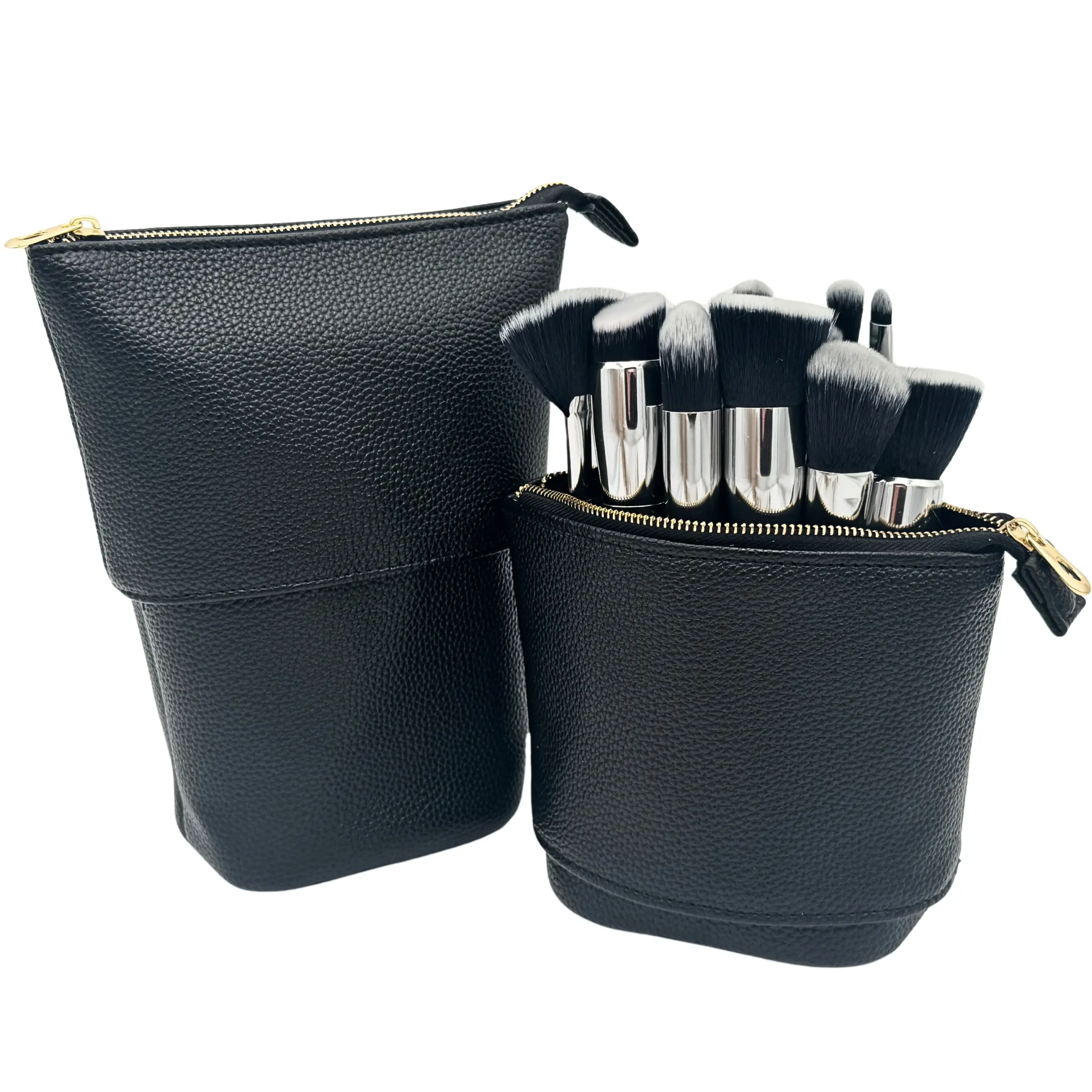 Standup Makeup Brush Holder, Convertible Travel Makeup Bag Brush Pouch For Easy Access, Cosmetic Case Organizer Portable Waterproof