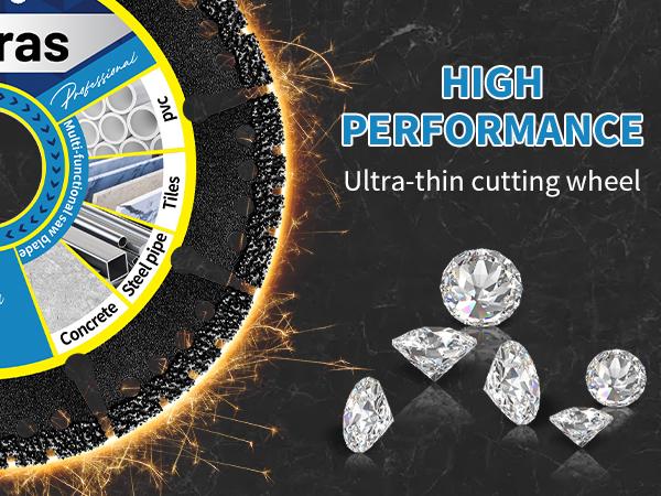 Angle grinder cutting blade iron cutting saw blade for metal alloy stainless steel angle iron rebar brazed diamond grinding wheel sharp durable fit for 4.5 inch grinder metalworking