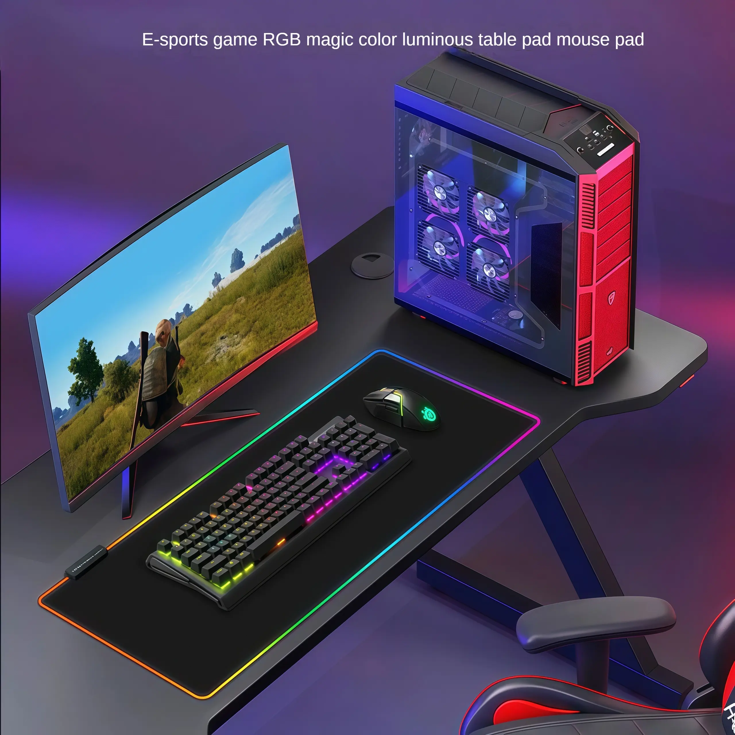 XXL New RGB Glowing Colorful Waterproof Mouse Pad Gaming Desk Mat Computer Gaming Mat Waterproof Laptop Writing Pad for Office, Home