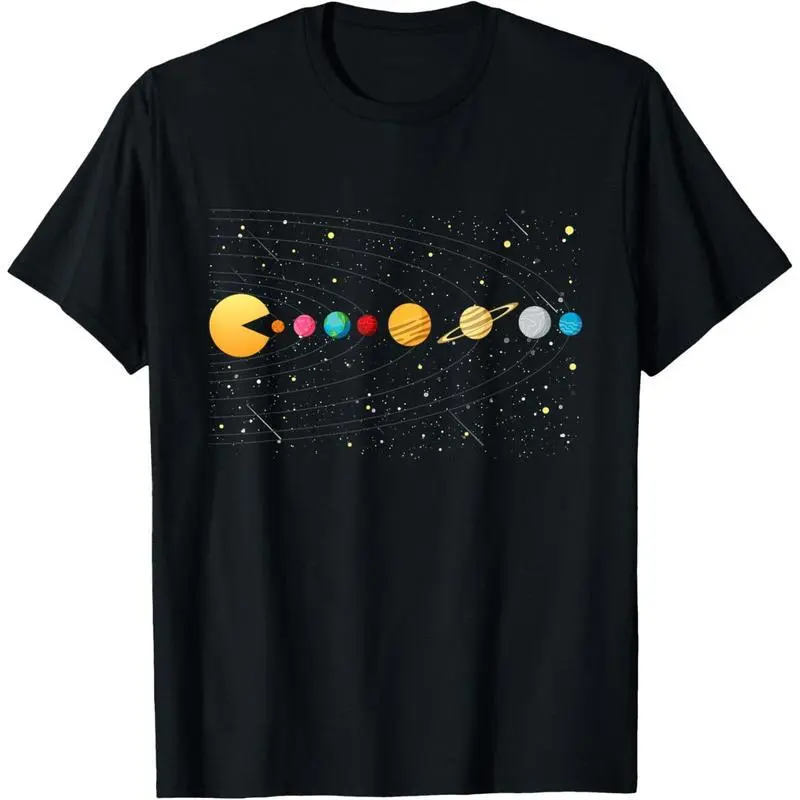 Men's Astronaut Graphic Print T-Shirt in 100% Natural Cotton, Casual Short Sleeve Streetwear for Daily Wear, Top