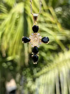 Mini Virgen Mary Cross Necklace Mini Virgen Mary Cross Necklace