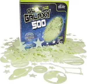 Glow in The Dark  for Ceiling, 500-Count, Largest Ceiling Glow  Assortment Includes  Sun,  9 , Bonus Moon and Entire Big Dipper Constellation Plus More! Stocking Stuffers