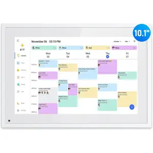Digital Calendar, 10.1 Inch   Desk Calendar & Chore Chart, Touchscreen Interactive Display for Family Schedules with Meal Planner & Picture Frame & Lists, Gifts for Women Men, Gifts for Mom Dad