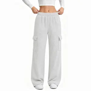 JEKAOYI Womens High Waist Cargo Sweatpants Baggy Lightweight Fleece Version Cargo Casual Workout Jogger  Solid Color Pants with Pockets #TikTokShopHolidayHaul