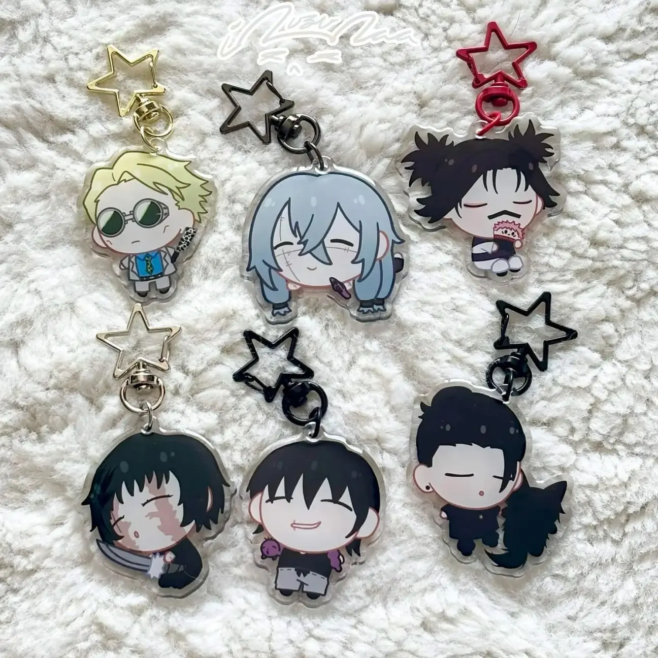 Jujutsu Kaisen Acrylic Keychain | Anime Keyring Charm - Nanami, Mahito, Choso, Maki, Toji, Geto | Cute Fanmade Anime Merch