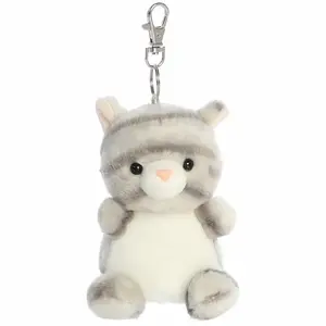 Palm Pals Adorable Silver Kitty Gray Soft Plush Collectable Stuffed Animal