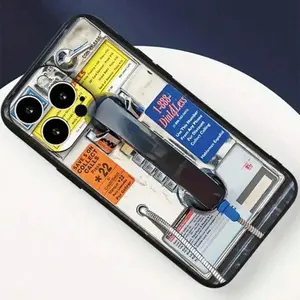 Vintage Telephone Booth Pattern Phone Case, Full Body Shockproof Phone Protective Cover, Smartphone Protector, Fashion Cellphone Accessories Compatible with iPhone, with iphone17 Pro Max 17 Air  16 15 14 13 12 11series