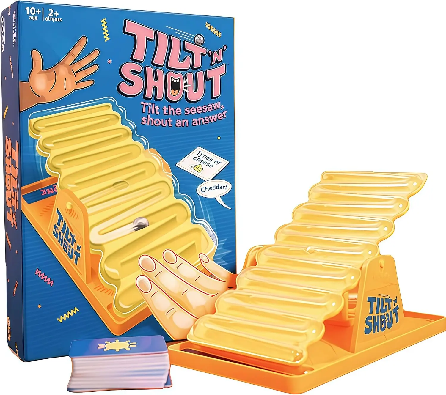 Race to Tilt and Shout! The Ultimate Fast-Reaction Party Game for Families & Friends, Ages 10 to 100!, Party Board Game, Family Games