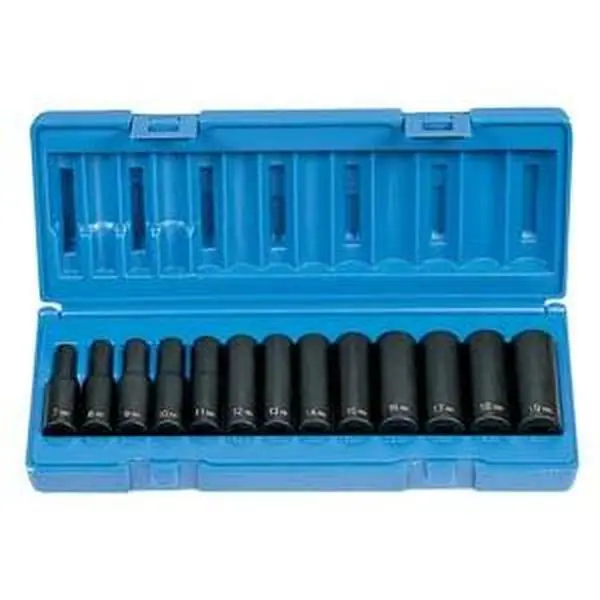 Grey Pneumatic GY1203MD 3/8" Drive 13 Pieces 12 Point Deep Metric Set