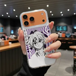 The Seven Deadly Sins Meliodas Clear Phone Case, Sin of Wrath Anime Print, Shockproof TPU Cover for iPhone 16 17 plus pro promax Air
