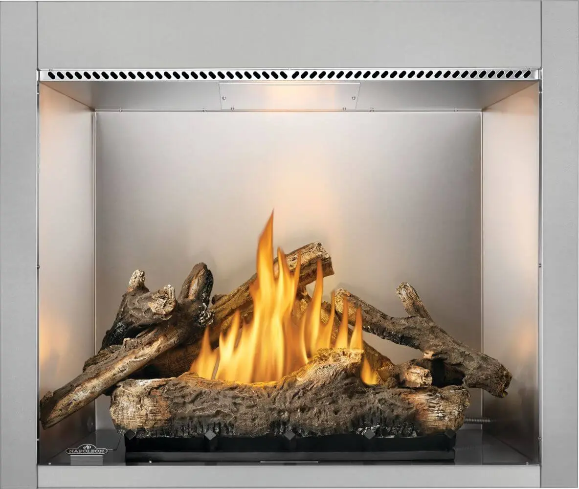 42 In Riverside Outdoor Natural Gas Fireplace - Contemporary Look Deck Patio Heater with Flame Control System, Durable, Low-Maintenance Home & Garden Accessory, Minimal Tools Required for Setup