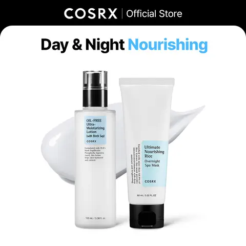 [COSRX Official] Silky Rice Moisturizer Lotion Set - Gentle, Intensive Hydrating Face Cream & Mask for Dry Skin Adults, Barrier Repair, Radiant Plump Skin, Daily Brightening Calming Selfcare