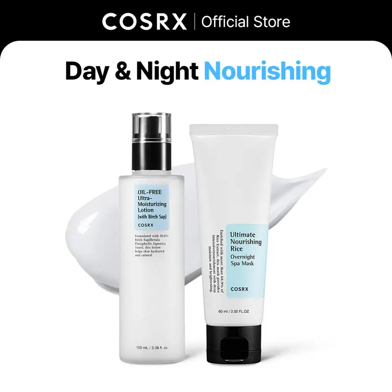 [COSRX Official] Silky Rice Moisturizer Lotion Set - Gentle, Intensive Hydrating Face Cream & Mask for Dry Skin Adults, Barrier Repair, Radiant Plump Skin, Daily Brightening Calming Selfcare