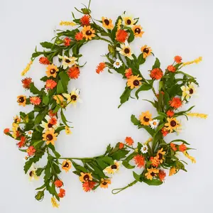 6' Orange Yellow Wildflower Garland