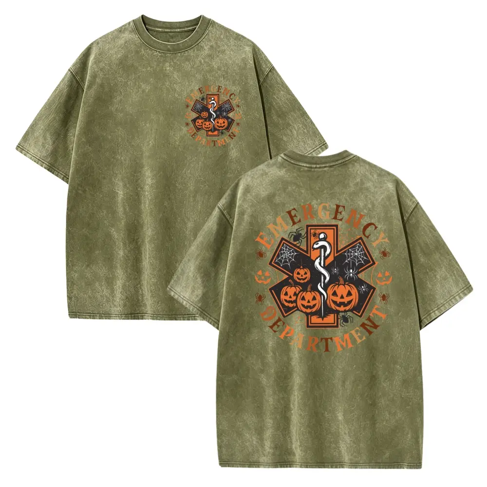 Emergency Department Halloween Shirt  Nurse Fall Work Tshirt  Emergency Nurse Gift Emergency Room Tech Tees Women's T-shirts
