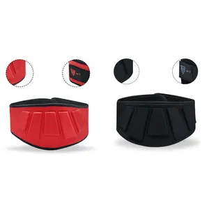 MT Weight Lifting Belt Curve Gym Training Back Support Belts 6" Wide Black/Red Pro Training Equipment Workout Band