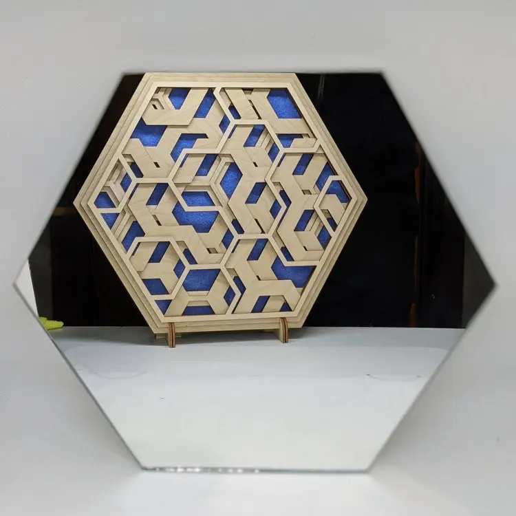 Simply Soundless Mirror Hexagon Accent Panel