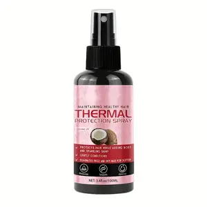 100ml Coconut-Scented Heat Protection Hair Spray Hydrating Hair Care Moisturizing Haircare Instantly hydrates and moisturizes hair, nourishing all damaged hair types. Enhances elasticity and shields hair from drying effects of heat styling tools