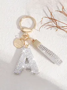 New Fashion Shiny Soft Clay Rhinestone Keychain, Cute Personalized Charm for Women, Keychain For Bags, Bag Accessory, Car Key Chain Decoration Gift