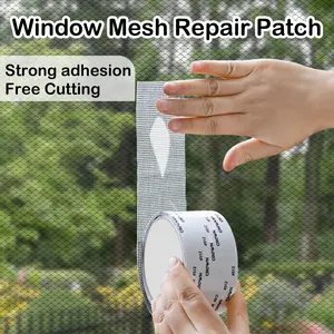 Super Adhesive Screen Repair Tape, Durable Grey Window Screen Patch Tape for Doors/Windows