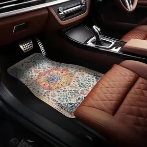 Boho Style Car Floor Mat, 4 Counts/set Vintage Pattern Car Interior Decorative Floor Mat, Universal Car Interior Accessories for Women & Men, Car Accessory
