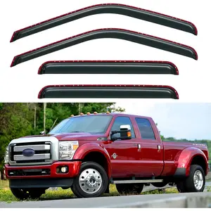 in-Channel Window Visors Rain Guards for 1999-2016 Ford F250 F350 F450 F550 Super Duty, Side Window Vent Wind Deflectors Visors Shades