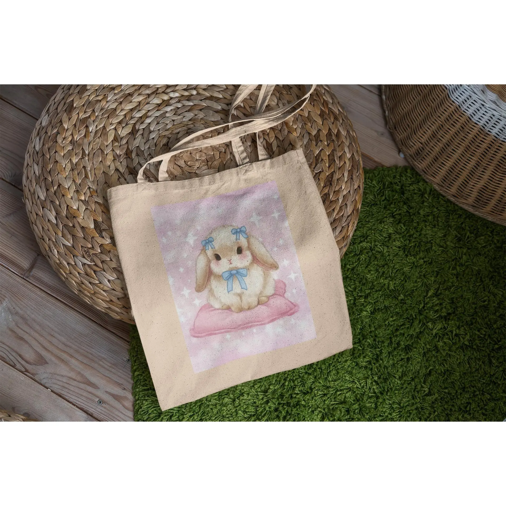 Fluffy Bunny Tote Bag