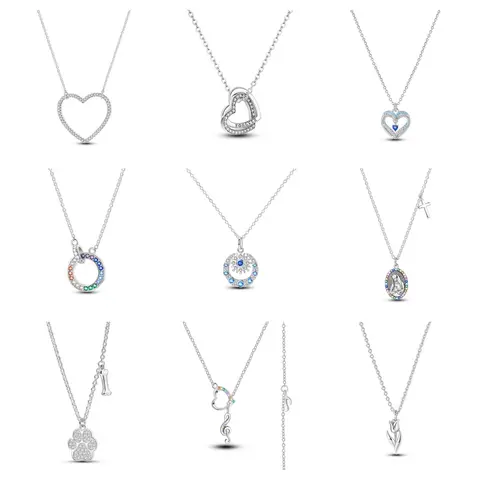 MULA Everyday Grace Series 925 Silver-Plated Crystal Necklace - CZ Accents, High Detail Natural Design, Casual Fashion Jewelry Gift for Women, Crystal Necklaces, High Detail Necklaces