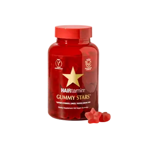 HAIRtamin Gummy Stars - Physician-Formulated Dietary Supplement - Supports Stronger, Longer, Thicker-Looking Hair - Contains Biotin