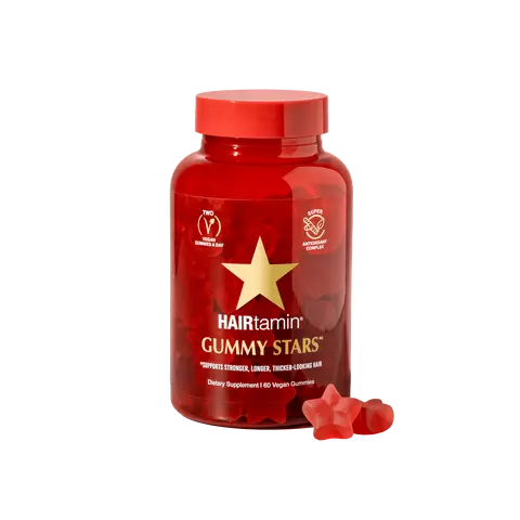 HAIRtamin Gummy Stars - Physician-Formulated Dietary Supplement - Supports Stronger, Longer, Thicker-Looking Hair - Contains Biotin