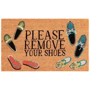 Liora Manne Natura Please Remove Your Shoes Mat 24" x 36"