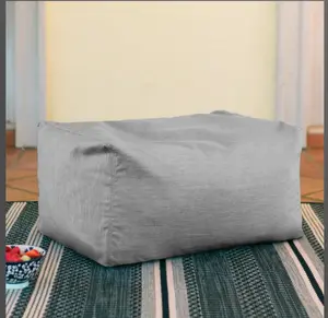 Leon Outdoor Bean Bag Ottoman Bench - Sunbrella Granite